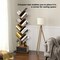 Costway 10-tier Tree Bookshelf with Drawer Free-standing Bookcase Storage Shelf White\Brown